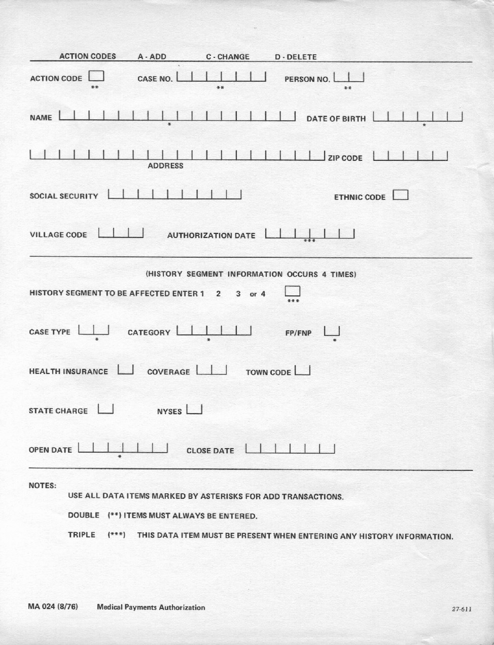 DSS Eligibility History Update Form Image N/A ERROR